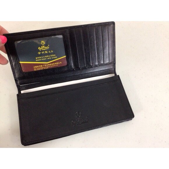 Goldlion Lambskin Leather Checkbook Organizer Long Bi-Fold Wallet NEW - Picture 5 of 5